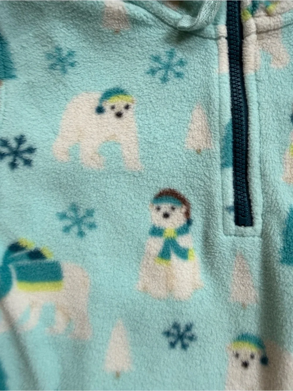 Gymboree Blue Fleece Pullover with Polar Animal Print